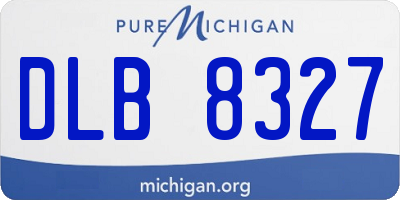 MI license plate DLB8327