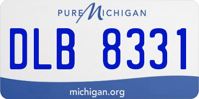 MI license plate DLB8331