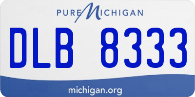 MI license plate DLB8333