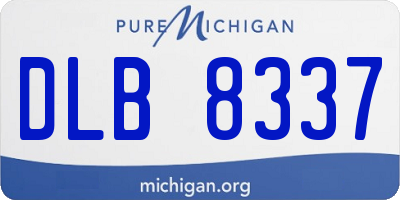 MI license plate DLB8337
