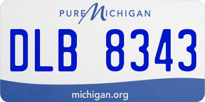 MI license plate DLB8343