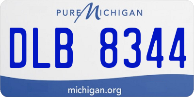 MI license plate DLB8344