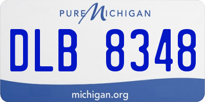 MI license plate DLB8348