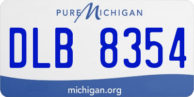 MI license plate DLB8354