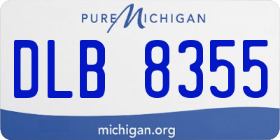 MI license plate DLB8355