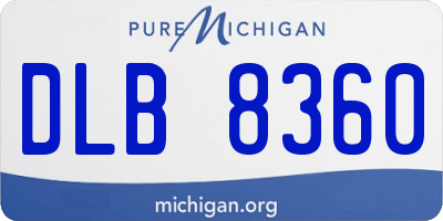 MI license plate DLB8360