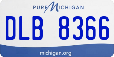 MI license plate DLB8366