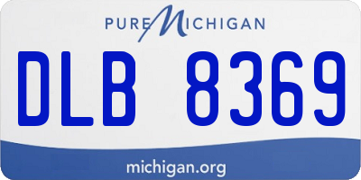 MI license plate DLB8369