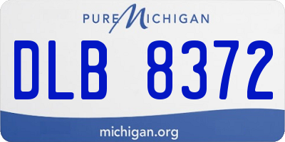 MI license plate DLB8372
