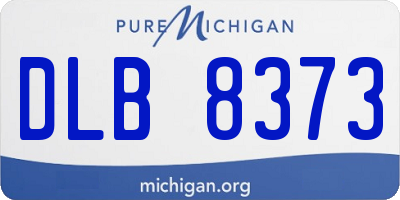 MI license plate DLB8373