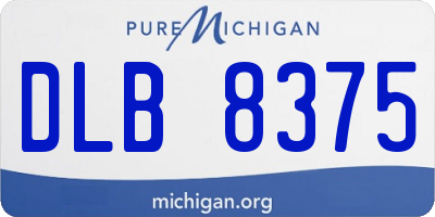 MI license plate DLB8375