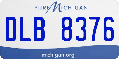 MI license plate DLB8376