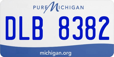 MI license plate DLB8382