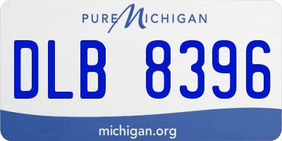 MI license plate DLB8396