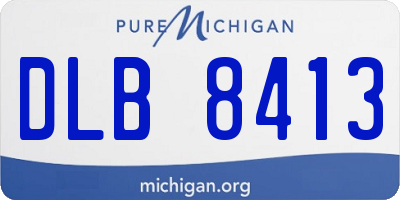 MI license plate DLB8413