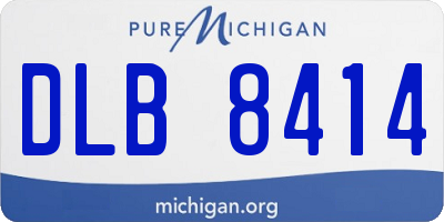 MI license plate DLB8414