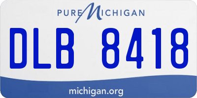 MI license plate DLB8418