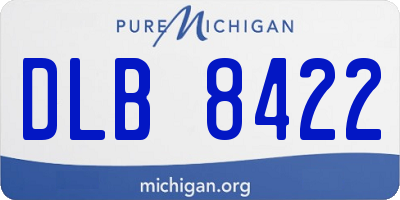 MI license plate DLB8422