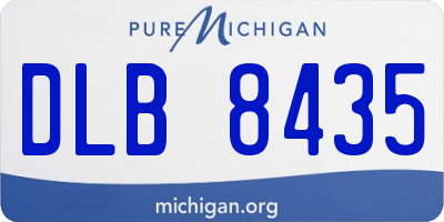 MI license plate DLB8435