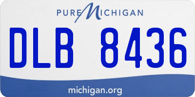 MI license plate DLB8436