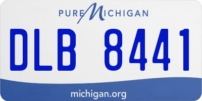 MI license plate DLB8441