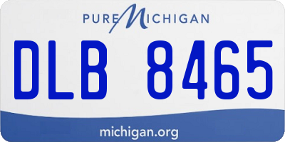 MI license plate DLB8465