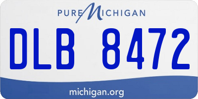 MI license plate DLB8472