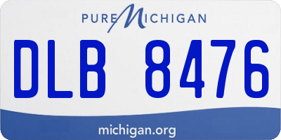 MI license plate DLB8476