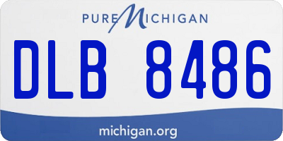 MI license plate DLB8486