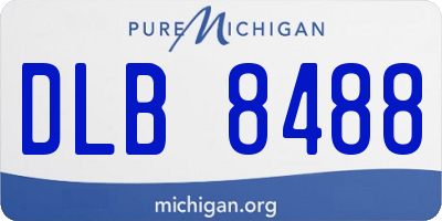 MI license plate DLB8488