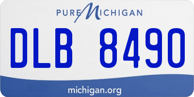 MI license plate DLB8490