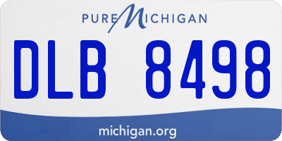 MI license plate DLB8498