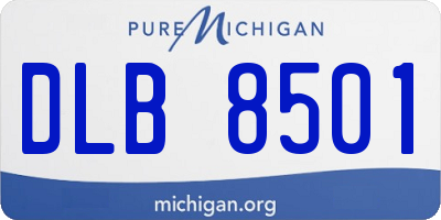 MI license plate DLB8501
