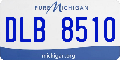 MI license plate DLB8510