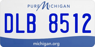 MI license plate DLB8512