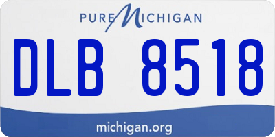 MI license plate DLB8518