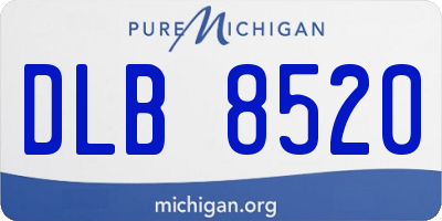 MI license plate DLB8520