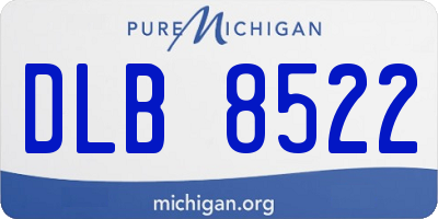 MI license plate DLB8522