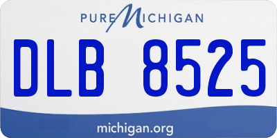 MI license plate DLB8525