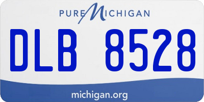 MI license plate DLB8528
