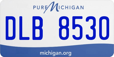 MI license plate DLB8530