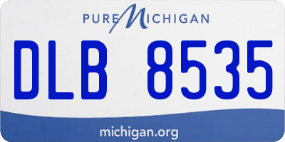 MI license plate DLB8535