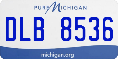 MI license plate DLB8536