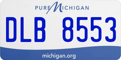 MI license plate DLB8553