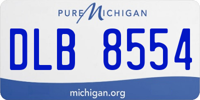 MI license plate DLB8554