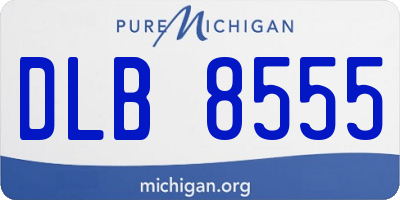 MI license plate DLB8555