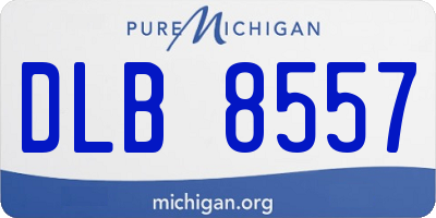 MI license plate DLB8557