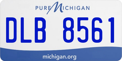 MI license plate DLB8561