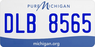 MI license plate DLB8565