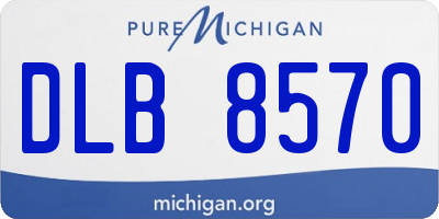 MI license plate DLB8570
